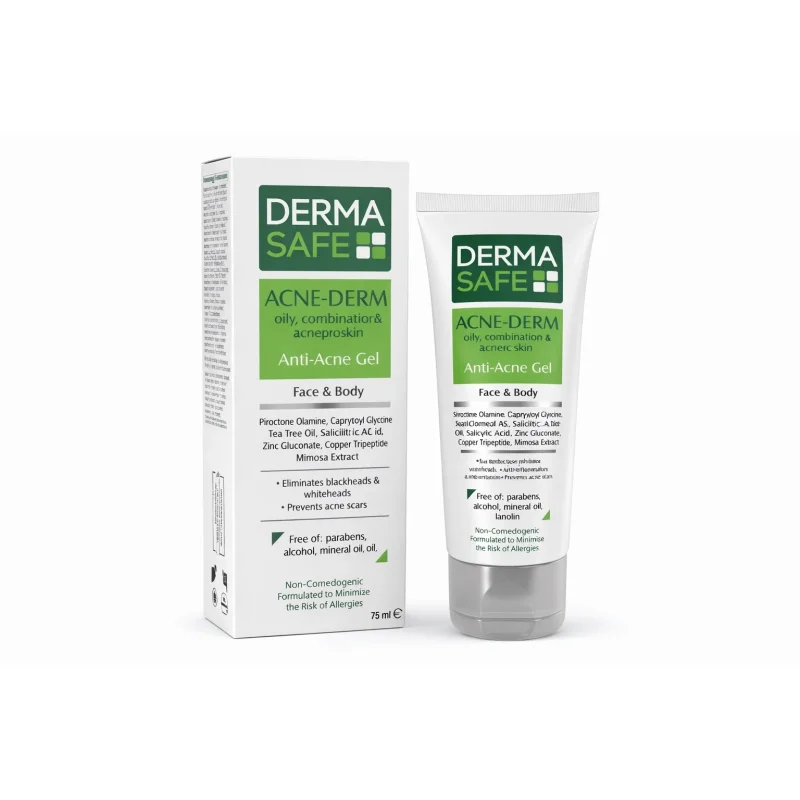 IMG_1510 ژل ضدجوش و تنظیم چربی درماسیف ACNE-DERM حجم 75گرم - Image 1