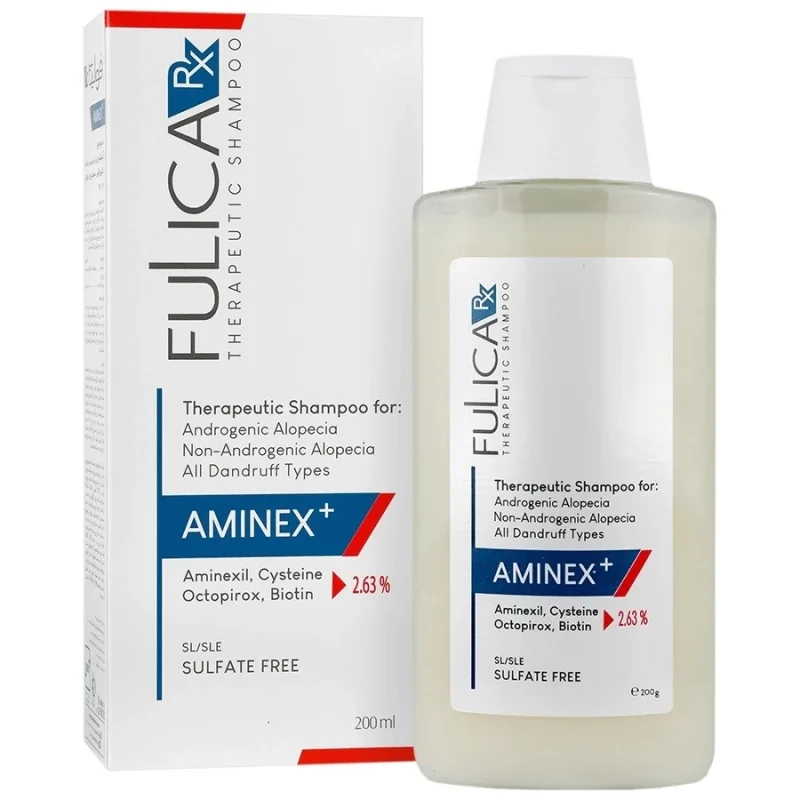 IMG_1754 شامپو ضدریزش فولیکا مدل AMINEX+ حجم 200میل - Image 1