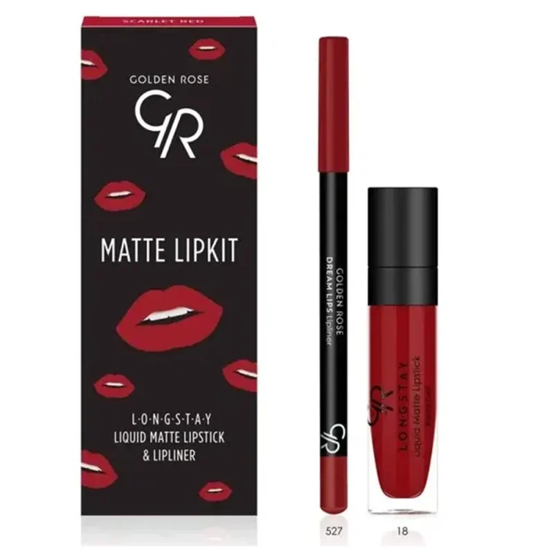 SCARLET RED کیت لب گلدن رز مدل Scarlet Red