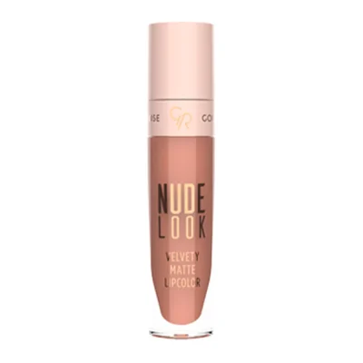 رژ لب مایع مات گلدن رز مدل Nude Look 