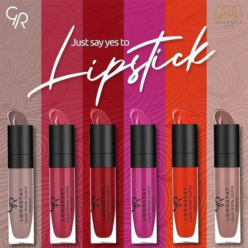 رژ لب مایع مات گلدن رز مدل Long Stay - Image 2
