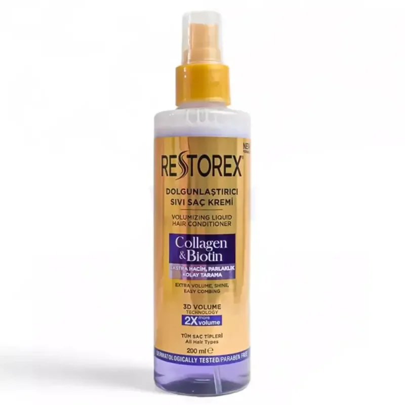 1 اسپری دوفاز حجمدهنده رستورکس مدل Biotin & Collagen حجم ۲۰۰ میل