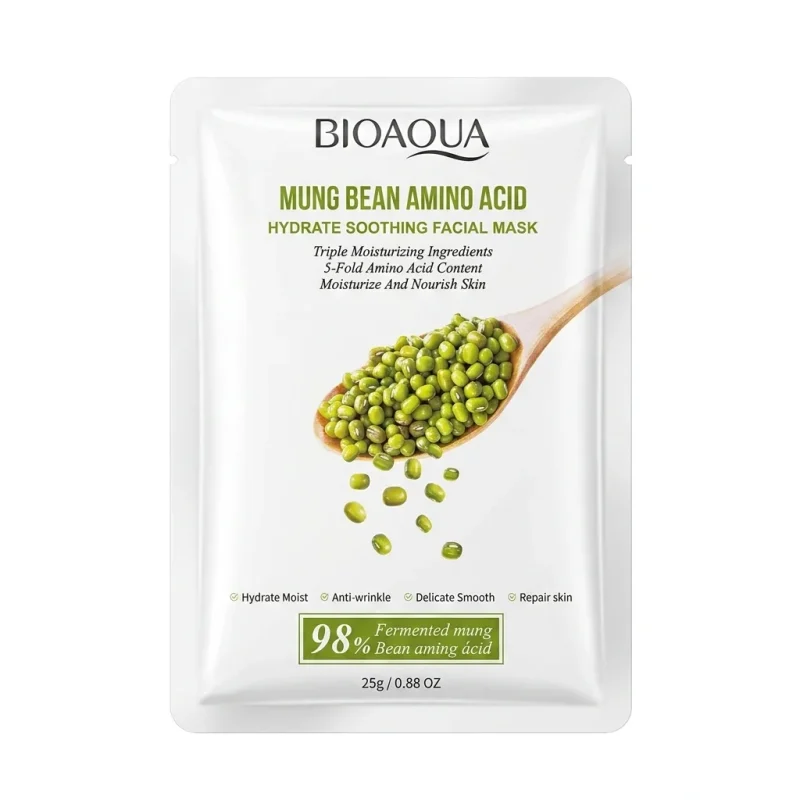 1f2038f6-6d99-4582-8dc1-85338b611075 ماسک صورت ورقه ای بیوآکوا مدل Mung bean - Image 1