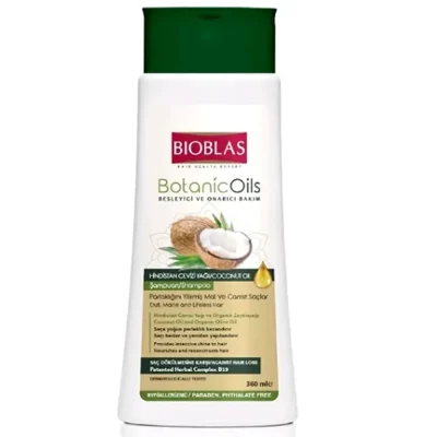 شامپو تقویت‌کننده بیوبلاس مدل Coconut Oil حجم ۳۶۰ میل