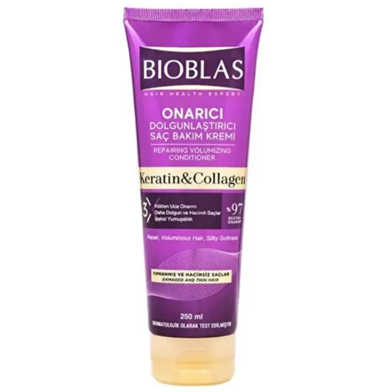 ماسک مو ماسک مو ترمیمکننده بیوبلاس مدل Keratin&Collagen حجم ۲۵۰ میل