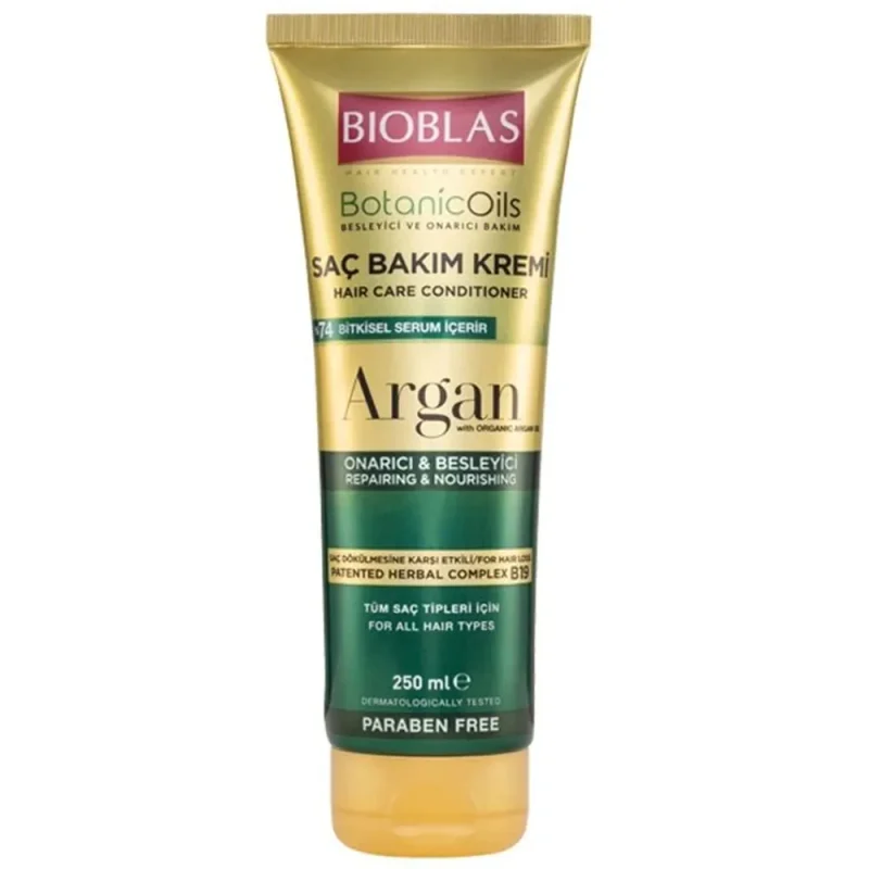 ماسک مو آرگان۱ ماسک مو نرمکننده بیوبلاس مدل Argan حجم ۲۵۰ میل