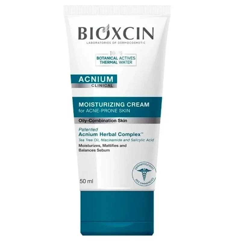 مرطوب کننده۱ کرم مرطوب کننده بیوکسین مدل Acnium حجم ۵۰ میل