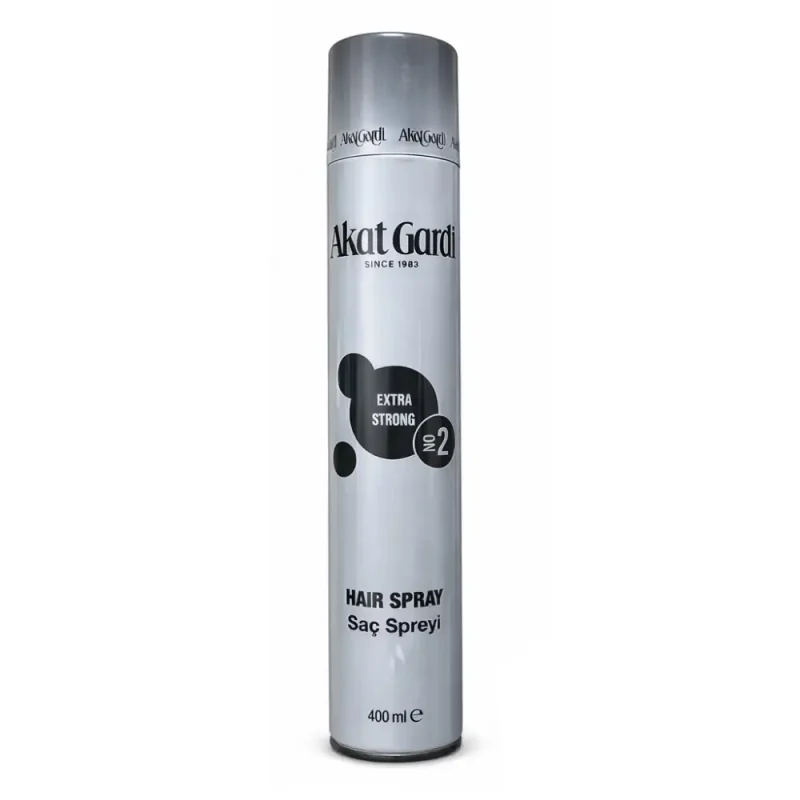 نقره ای اسپری حالتدهنده مو آکات گاردی Extra Strong NO.2 حجم 400میل - Image 1