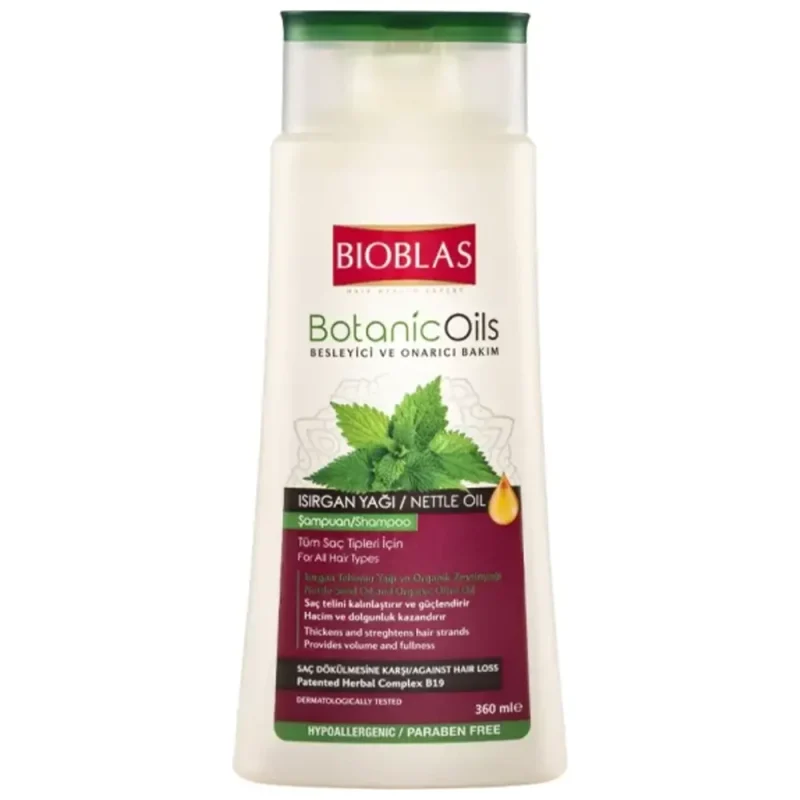 گزنه۲ شامپو ضدریزش بیوبلاس مدل Nettle Oil حجم ۳۶۰ میل