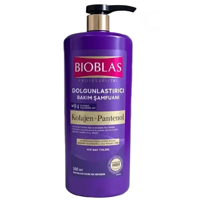 ۱- شامپو حجمدهنده بیوبلاس مدل Kolajen + Pantenol حجم ۹۰۰ میل