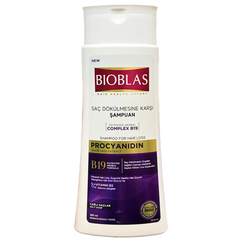 ۲ شامپو ضدریزش بیوبلاس مدل Procyanidin + Biotin حجم ۳۶۰ میل