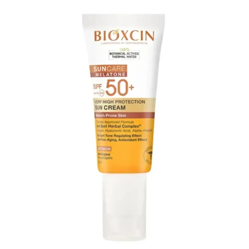 ۲ ضد آفتاب بیرنگ بیوکسین SPF50 مدل Melatone حجم ۵۰ میل