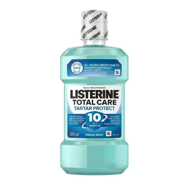 ee769df5-9f1d-406c-ab5c-fba6b9f2e5b9 دهانشویه لیسترین مدل Tartar Protect حجم 500میل - Image 1