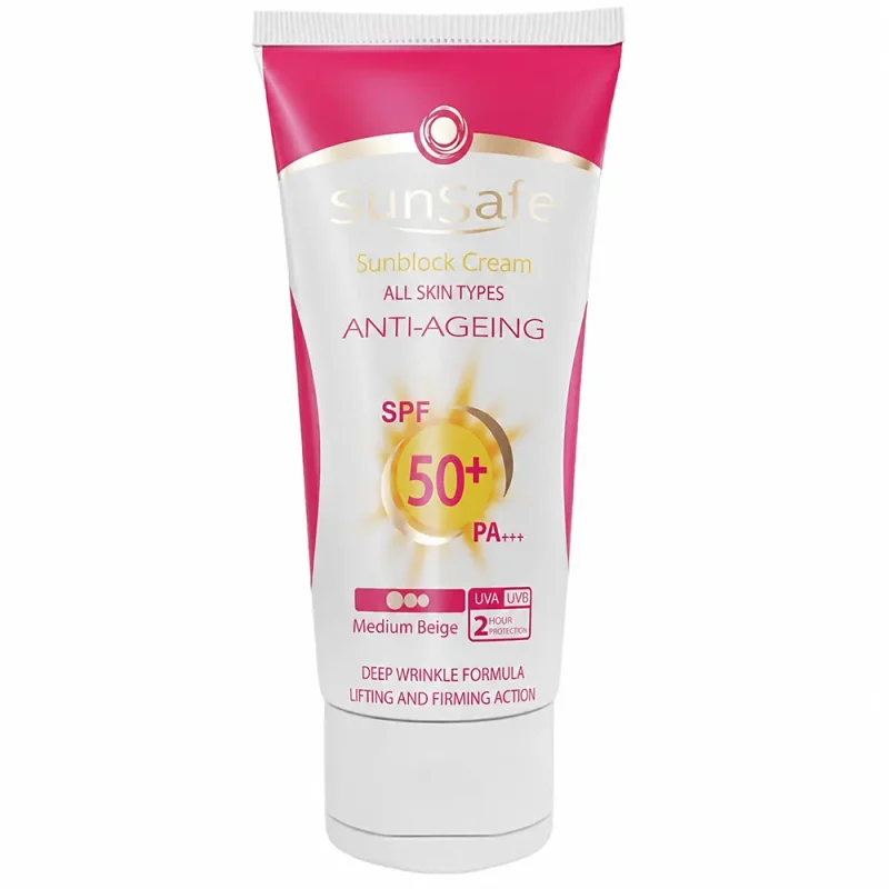 کرم ضد آفتاب ضدچروک رنگی سان سیف Anti-Ageing کرم ضد آفتاب ضدچروک رنگی سان سیف Anti-Ageing