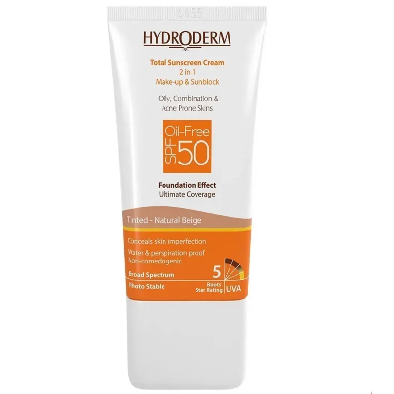 کرم ضد آفتاب کرم پودری هیدرودرم SPF50 حجم ۴۰ میل کرم ضد آفتاب کرم پودری هیدرودرم SPF50 حجم ۴۰ میل