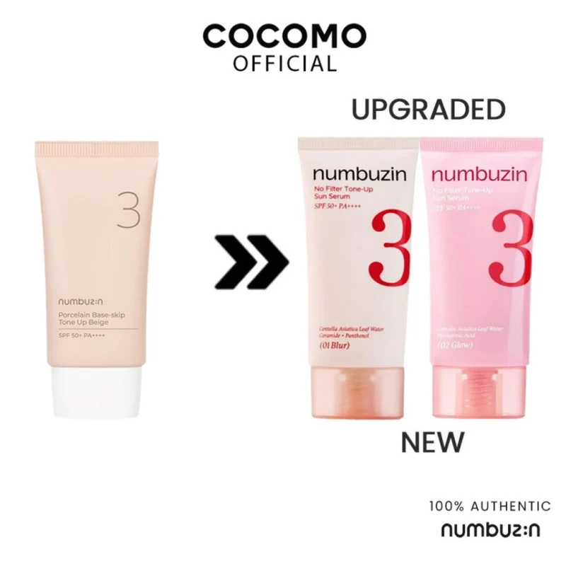 سرم ضدآفتاب و روشن‌کننده نامبوزین مدل No.3 Tone-Up Glow 02 حجم 50میل - Image 3