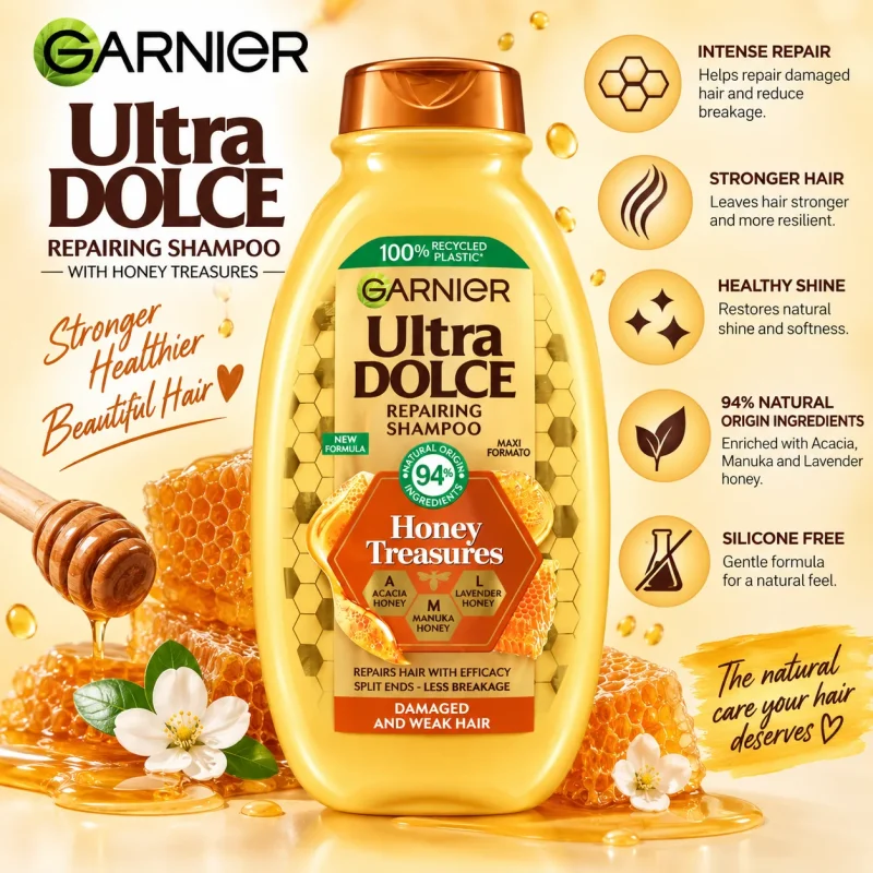 شامپو گارنیر مدل Ultra Dolce Tesori di Miele حجم 300 میلی‌لیتر1