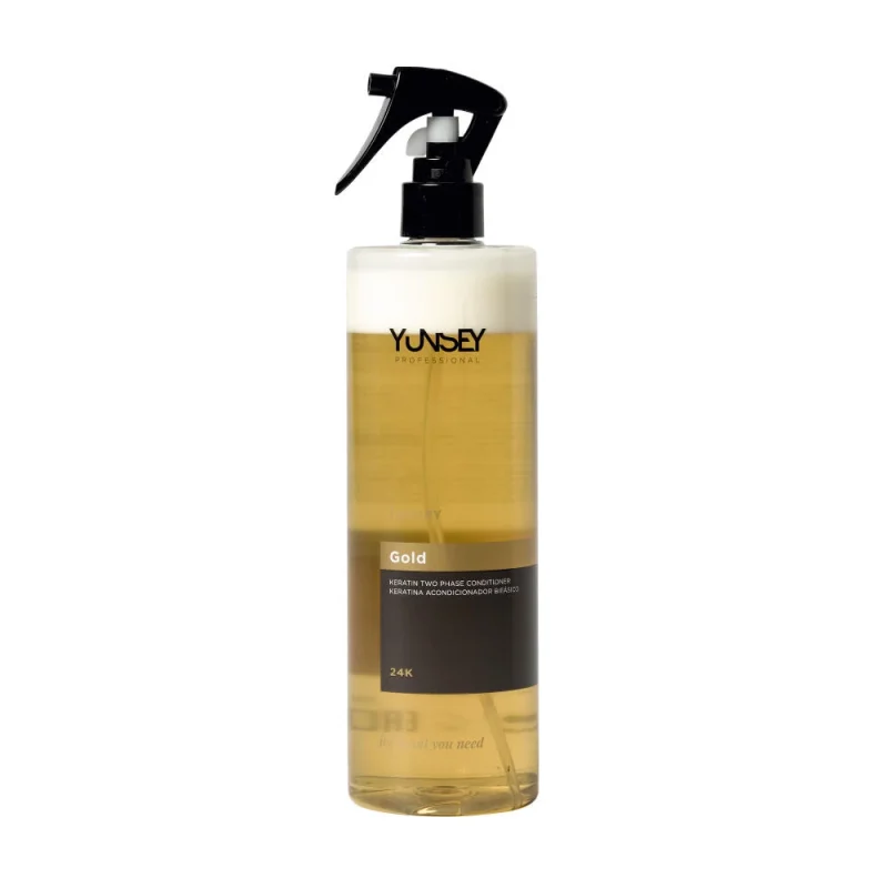 اسپری کاندیشنر دوفاز یانسی YUNSEY Luxury Gold 24K Keratin حجم 500 میلیلیتر اسپری کاندیشنر دوفاز یانسی YUNSEY Luxury Gold 24K Keratin حجم 500 میلیلیتر